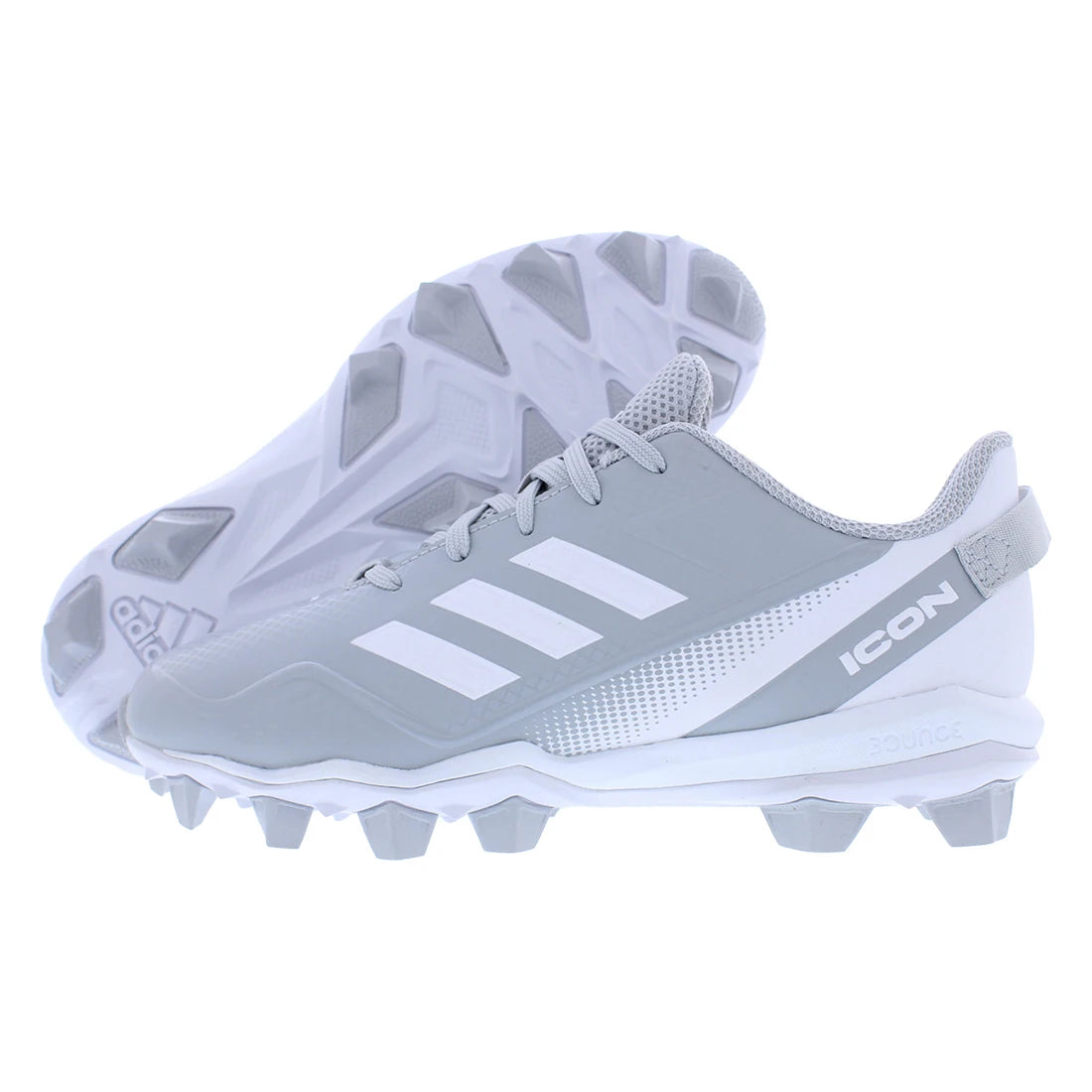 For Icon 7 Md Boys Shoes Model FY4417 Team Light Grey/White/Silver Metallic 100% Authentic