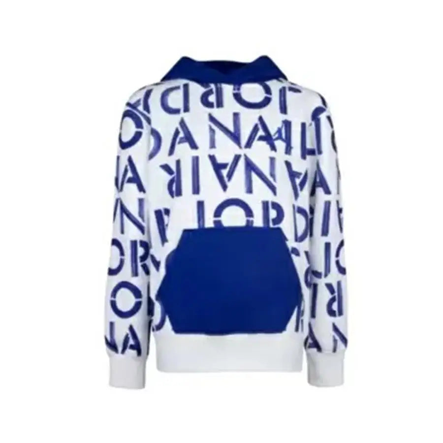 Jordan Logo Printed Fleece Boys Active Hoodies Color: White/Blue  100% Authentic