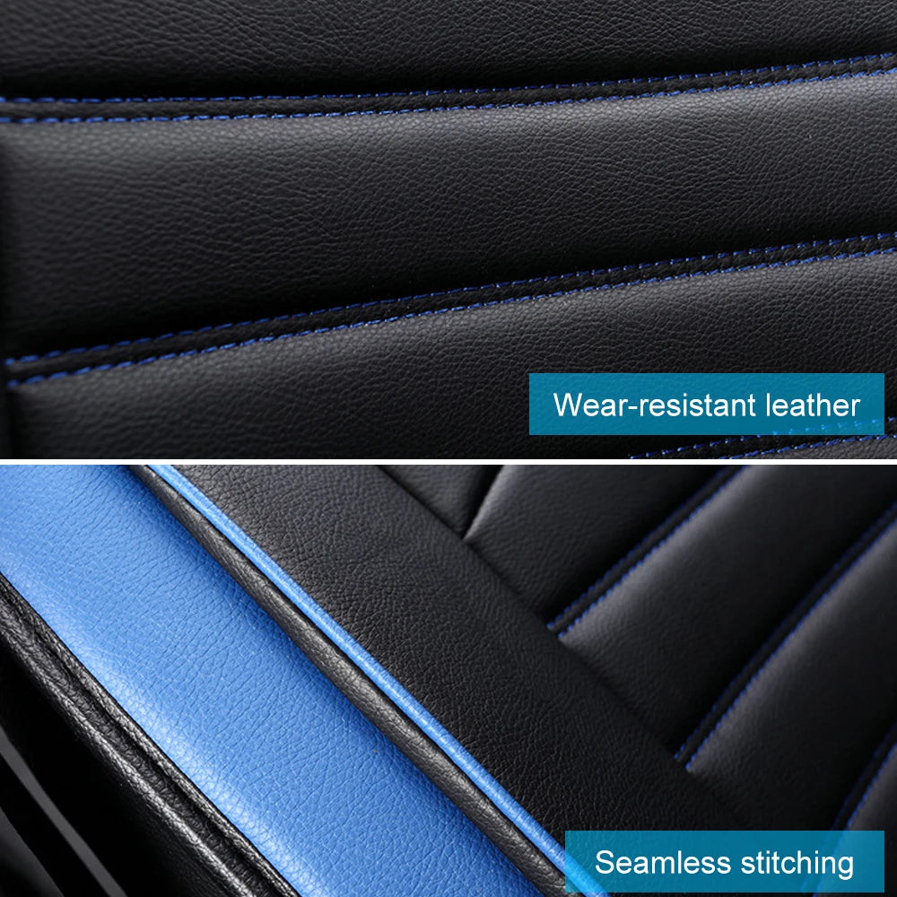 Car Seat Covers 5-Seats Headrest+Pillows Cushion Black Brown MH84 Universal Seat Cover