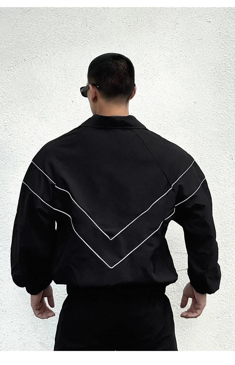 Spring Autumn Reflect Functional Man Jacket Men Black Windbreaker Coats Outdoor Windproof Waterproof Night Riding Zipper Jackets
