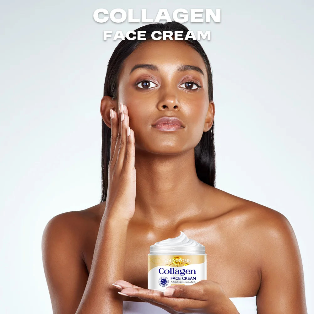 Collagen Moisturizing Repair Cream and Serum Set with collagen and Vitamin E, firm and nourishing skin, gentle and non-irritatin