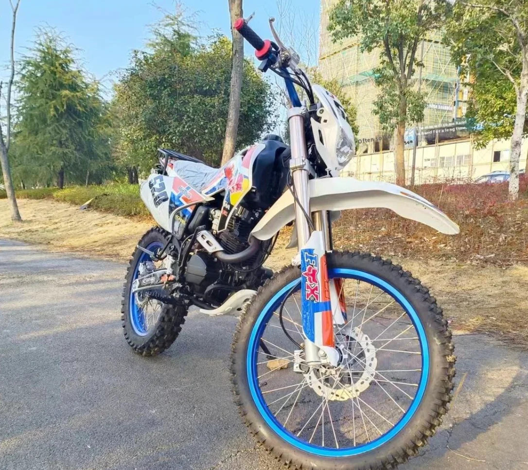 Cross-Border 250CC/300CC New Model Electric Off-Road Dirt Bike for Adults Two-Wheel Racing Disc Brake Brushless Kick Start Chain