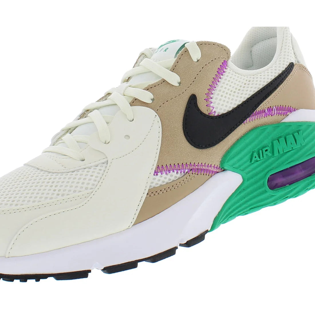 For for Excee Men's Running Shoes Sail Black Hemp Stadium Green | MSS-CD4165117 Model | 100% Authentic