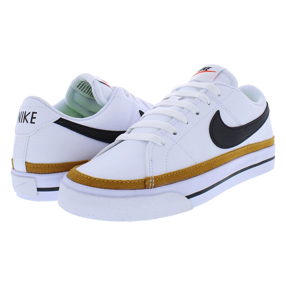 For Court Legacy NN Women's Shoes White Black Desert Ochre DH3161100 | 100% Authentic