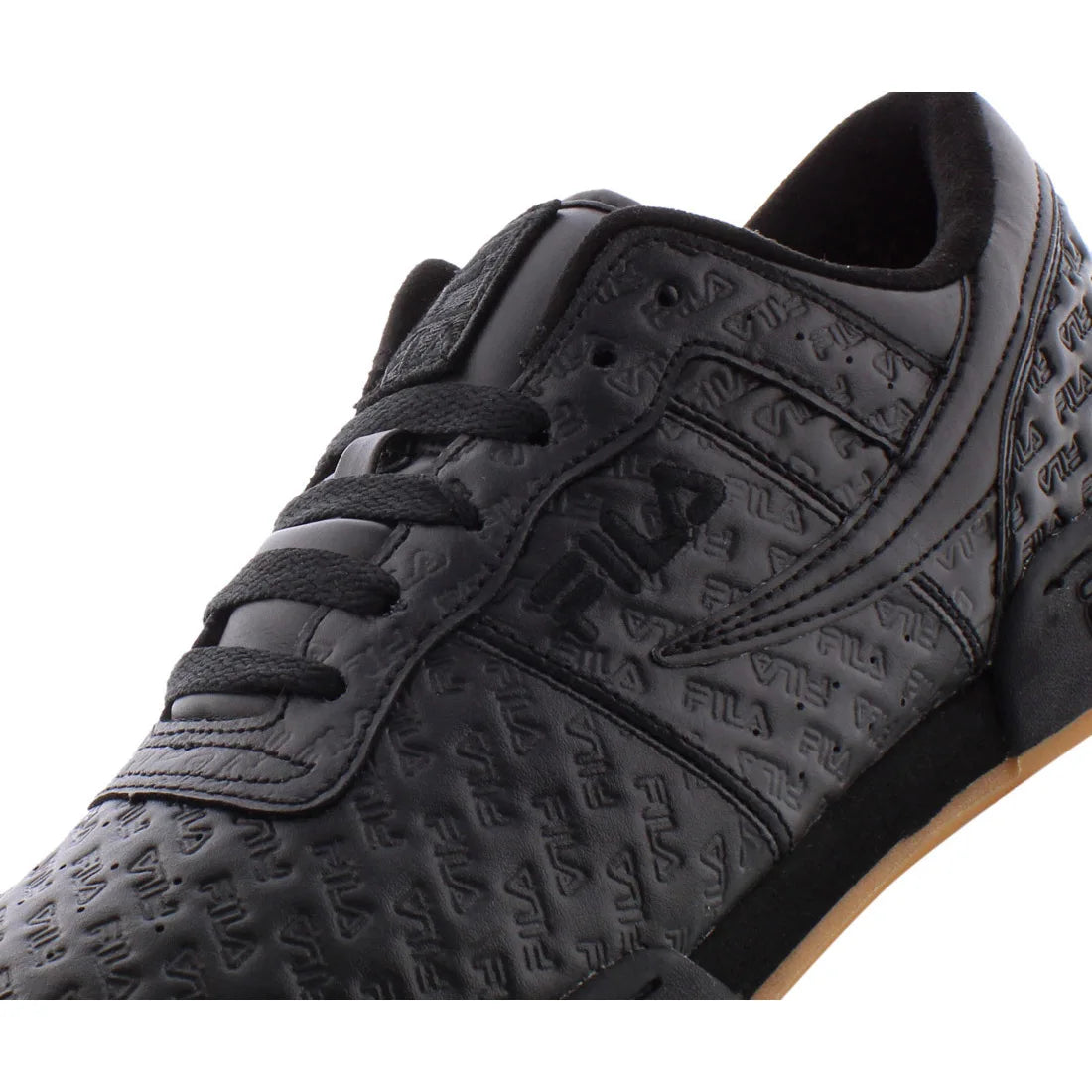 Fila Men's Fitness High-Top Sneakers Black with Small Logos Mesh Lining Height Increasing Fashionable Walking Shoes