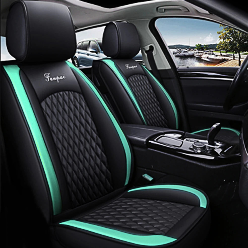Black Green Car Seat Covers  5-Seats Protection Cushion Ct0008  Universal Seat Cover