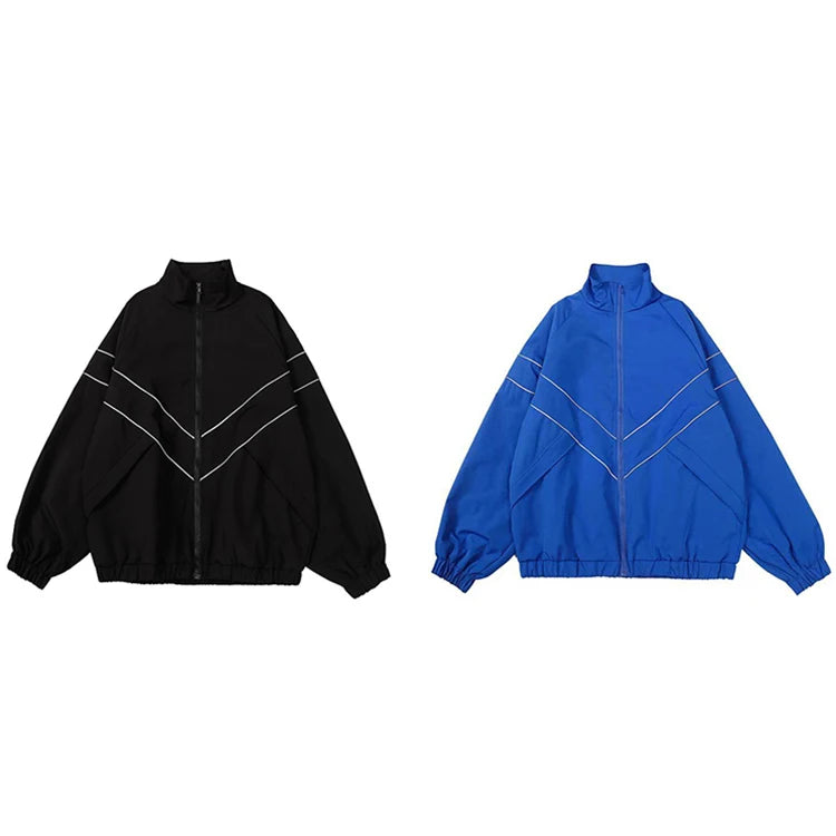 Spring Autumn Reflect Functional Man Jacket Men Black Windbreaker Coats Outdoor Windproof Waterproof Night Riding Zipper Jackets