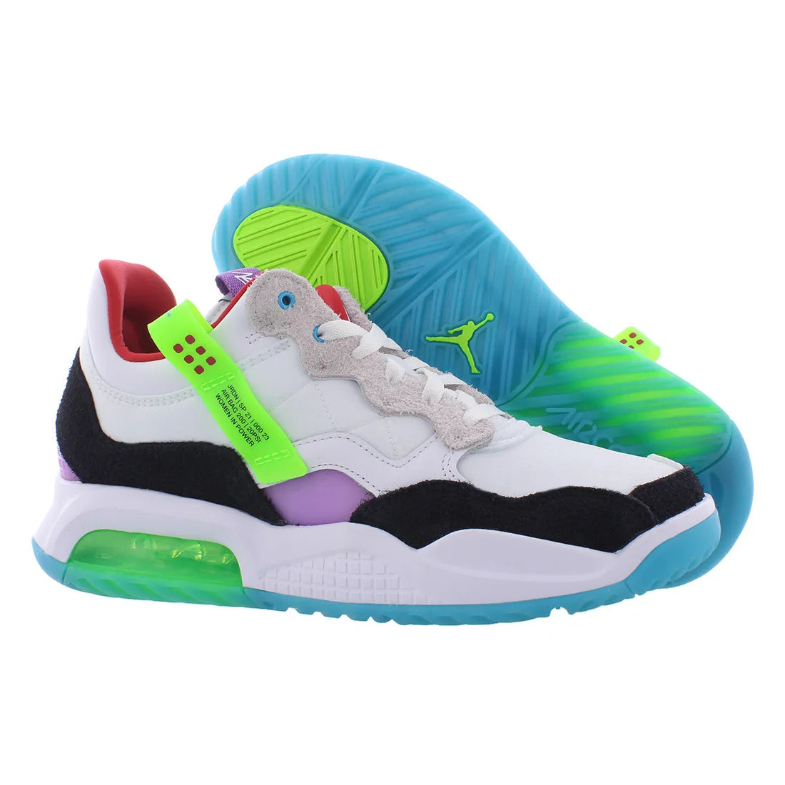 Jordan Jordan Ma2 Womens Shoes Color: White/University Red/Black  100% Authentic