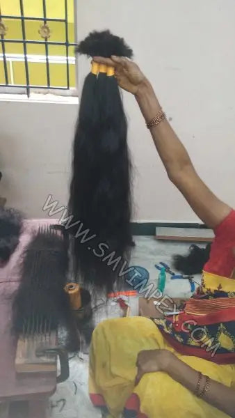 100% Virgin Indian Bulk Human Hair Pure Remy with Loose Deep and Natural Wave Styles Natural Color