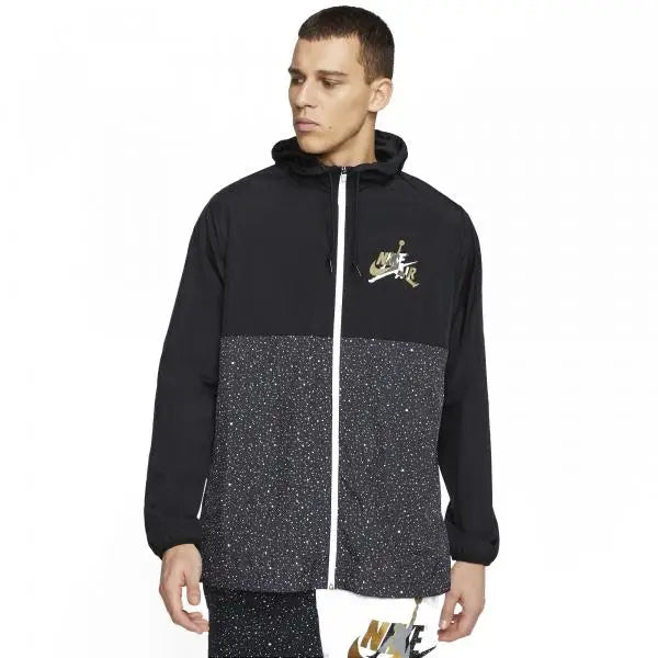 Jordan Classics Windbreaker Hooded Jacket Mens Active Hoodies Color: Black  100% Authentic