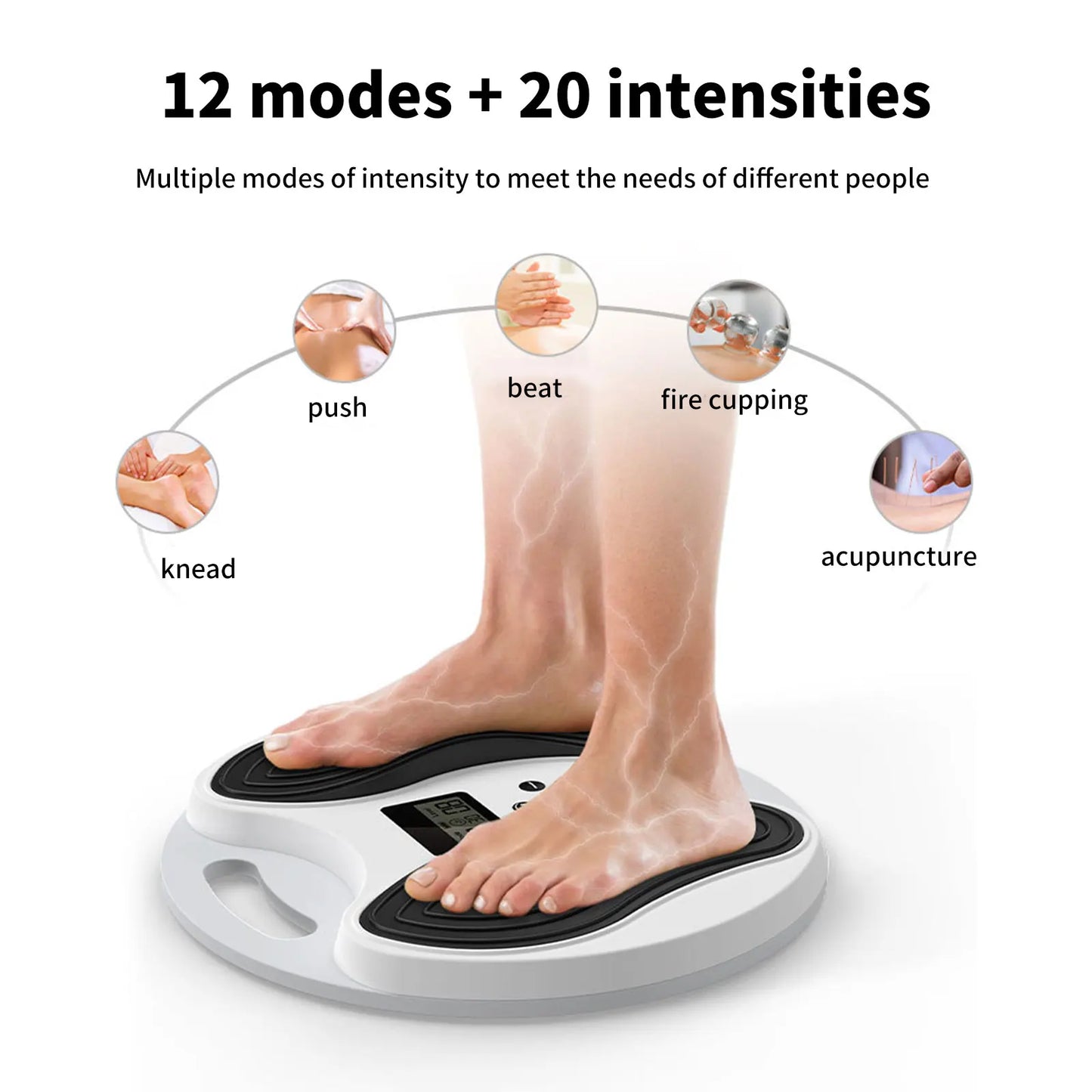 Electric Foot Massager, EMS TENS Low Frequency Pulse Massage Device for Improve Blood Circulation and Muscle Relax, Home Use