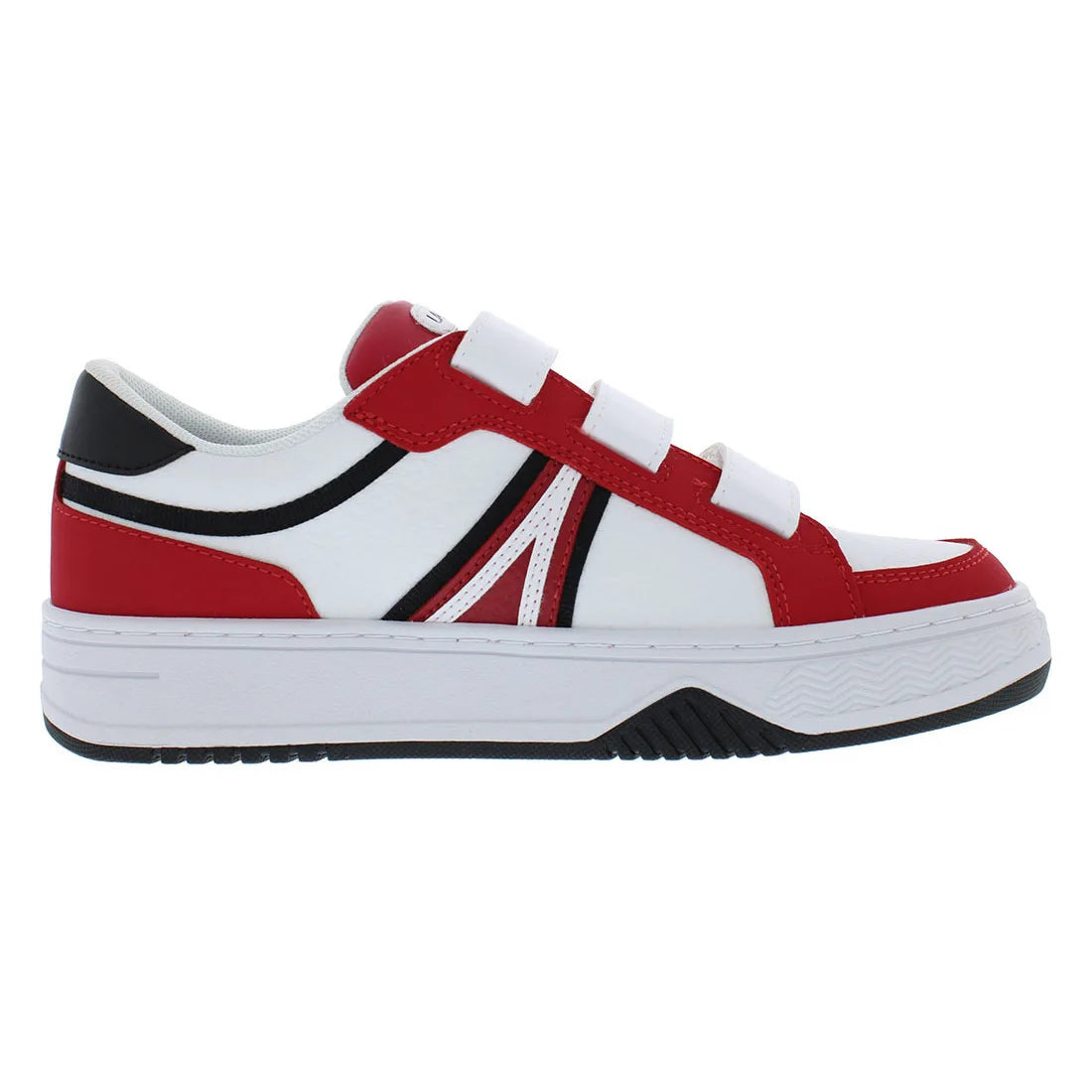 Lacoste L001 223 1 SUJ GS Boys Shoes Color: Red/White  100% Authentic