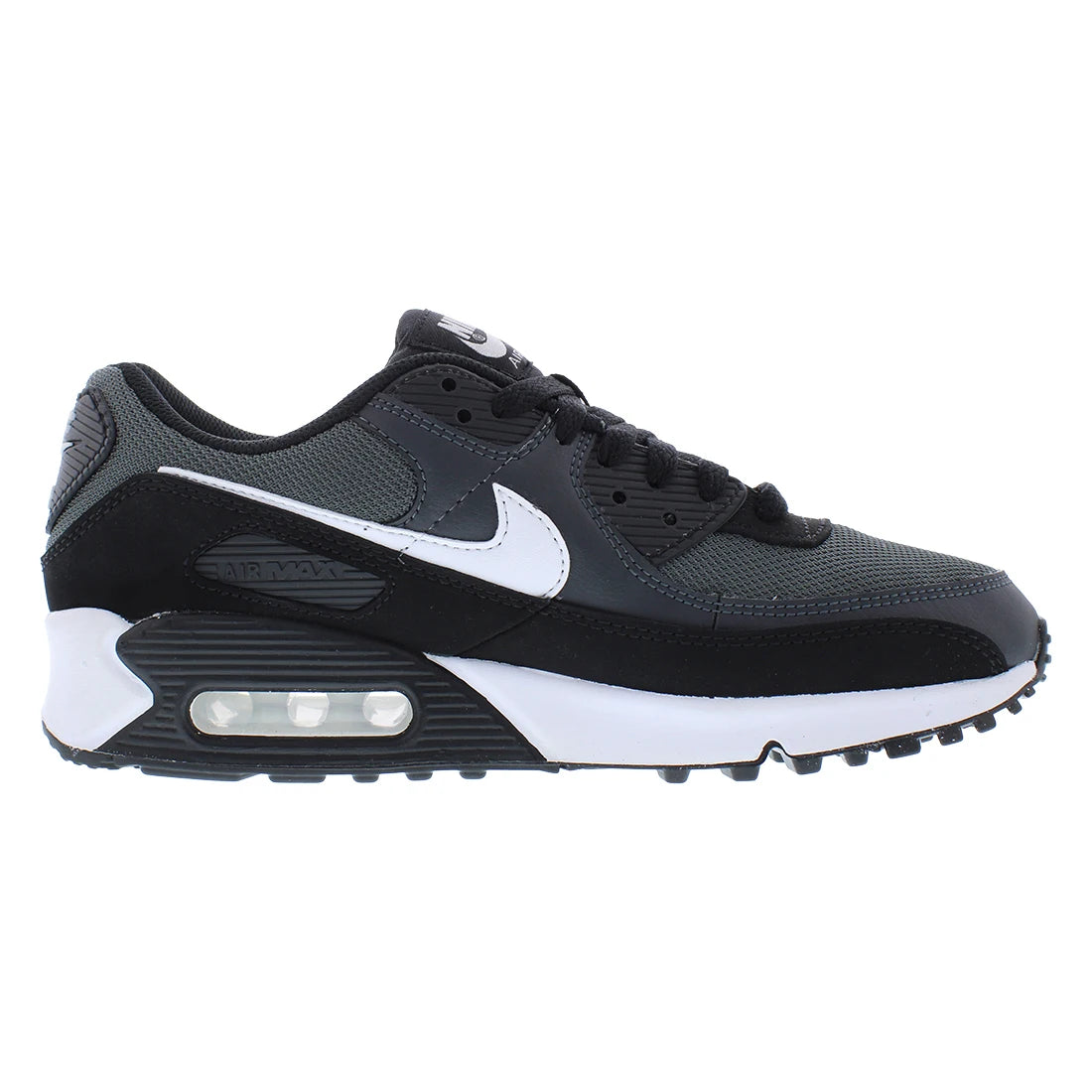 For Unisex for 90 Sneakers Athletic Fashion Style Iron Grey/White/Dark Smoke Grey Knit Upper Material EVA Mesh Made China