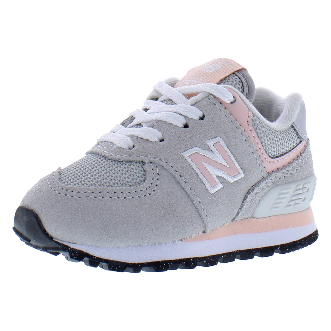 New Balance 574 Infant/Toddler Shoes Color: Grey/Pink  100% Authentic