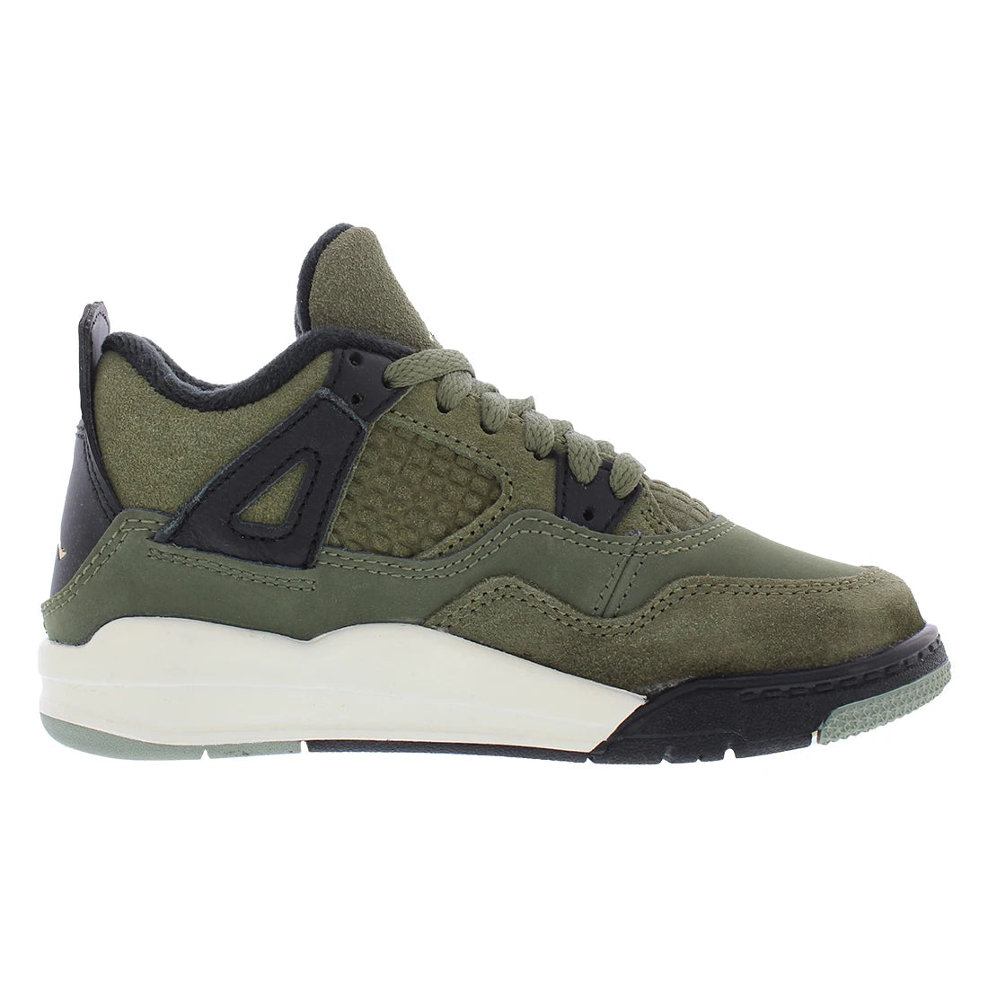 For for 4 Retro SE Craft PS Boys Shoes Color Medium Olive/Pale Vanilla 100% Authentic Made in China