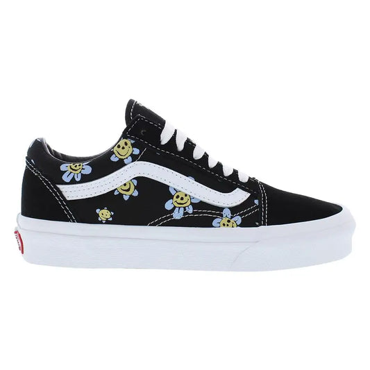 For Unisex Old Skool Skateboarding Shoes Trippy Grin/Floral/Black Color | 100% Authentic Made in China