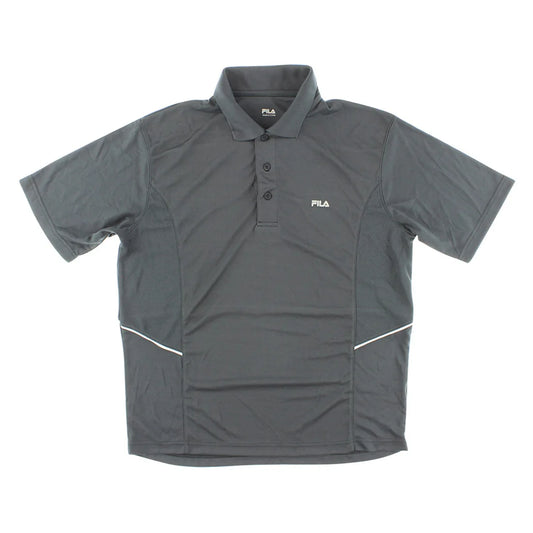 Fila Men's Active Polo Shirt with Grey Mesh Sides Color Grey | 100% Authentic