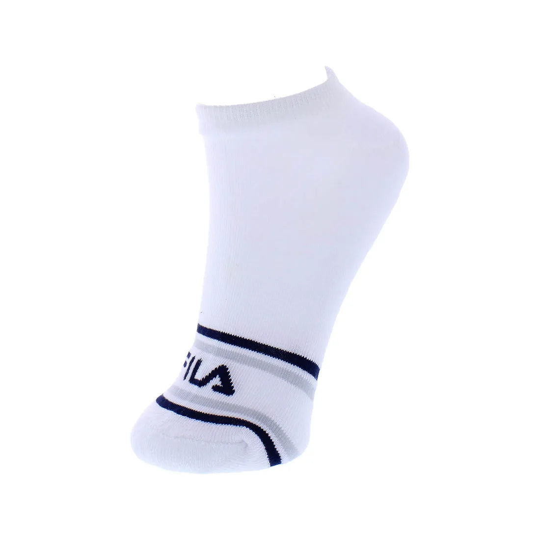 Fila 6 Pack Half Cushion No Show Unisex Socks Color: White/Multi-Colored  100% Authentic