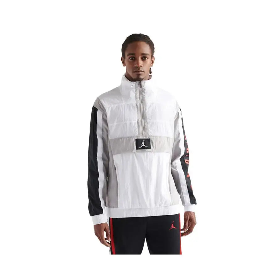 Jordan Wings Windwear Mens Jackets Color: White/Black  100% Authentic