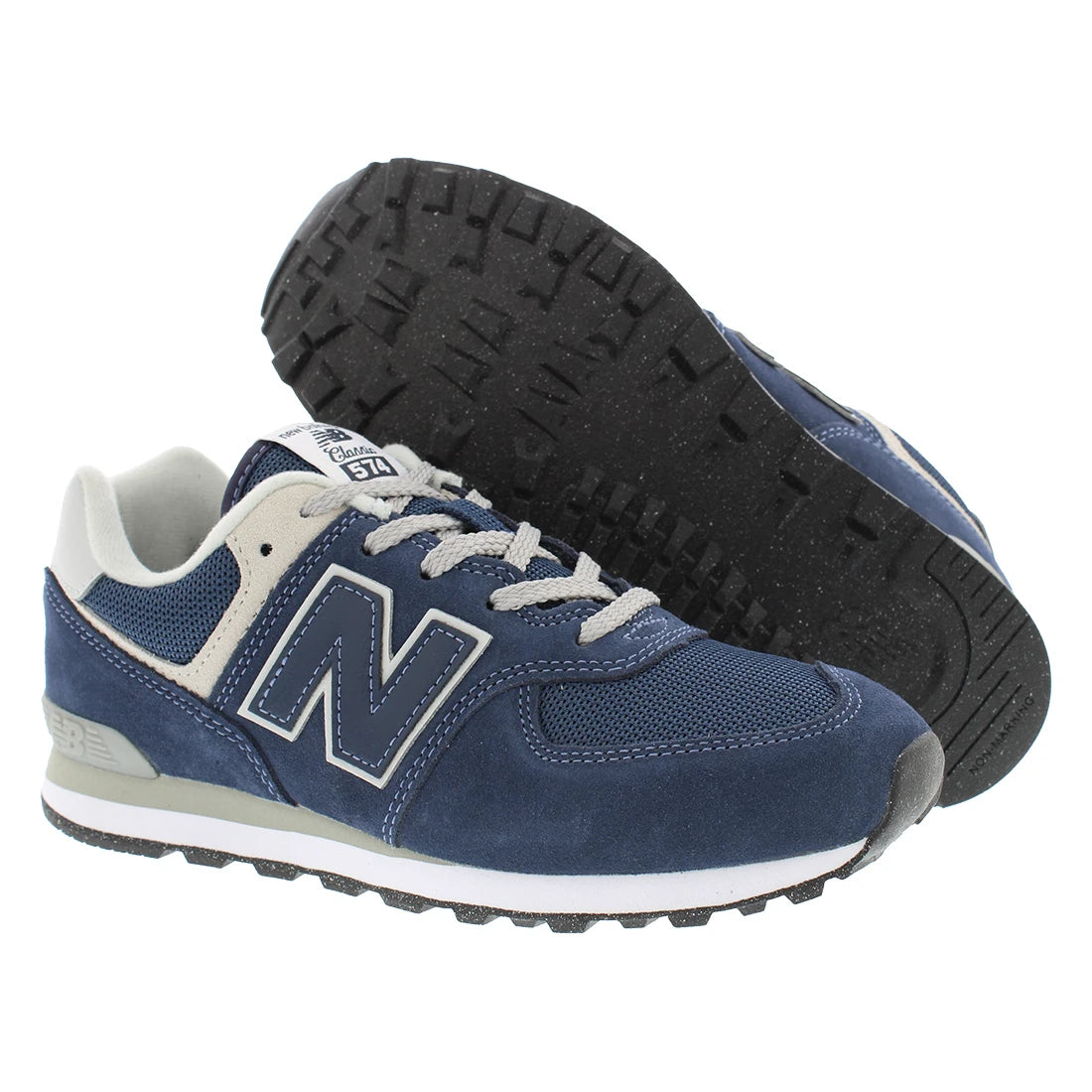 New Balance 574 GS Boys Shoes Color: Navy/Grey  100% Authentic