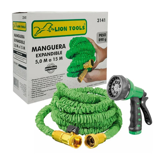 [GDL] Lion Tools Expandable Magic Hose 5-15 Meters with Spray Gun / 3141