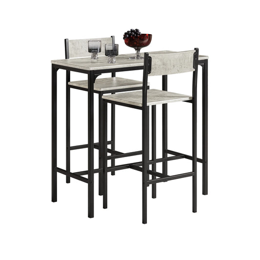 SoBuy OGT03 bar table set 3-piece dining table bistro table balcony furniture bistro furniture