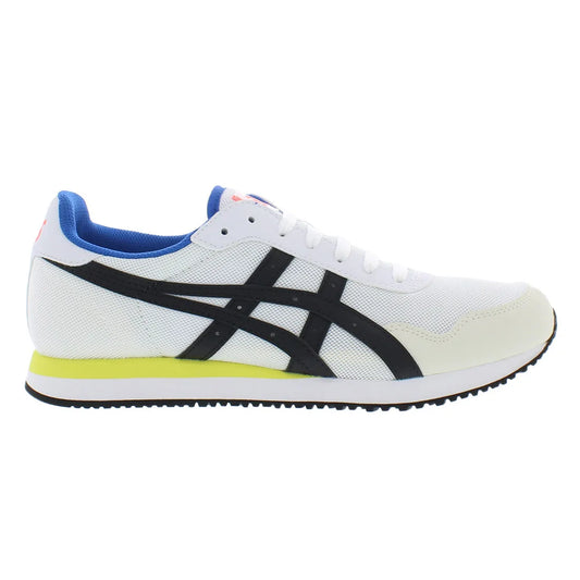 For Tiger Runner Men's Running Shoes White Black Mesh Upper Breathable Lace-Up Design EVA Midsole Rubber Outsole All Seasons