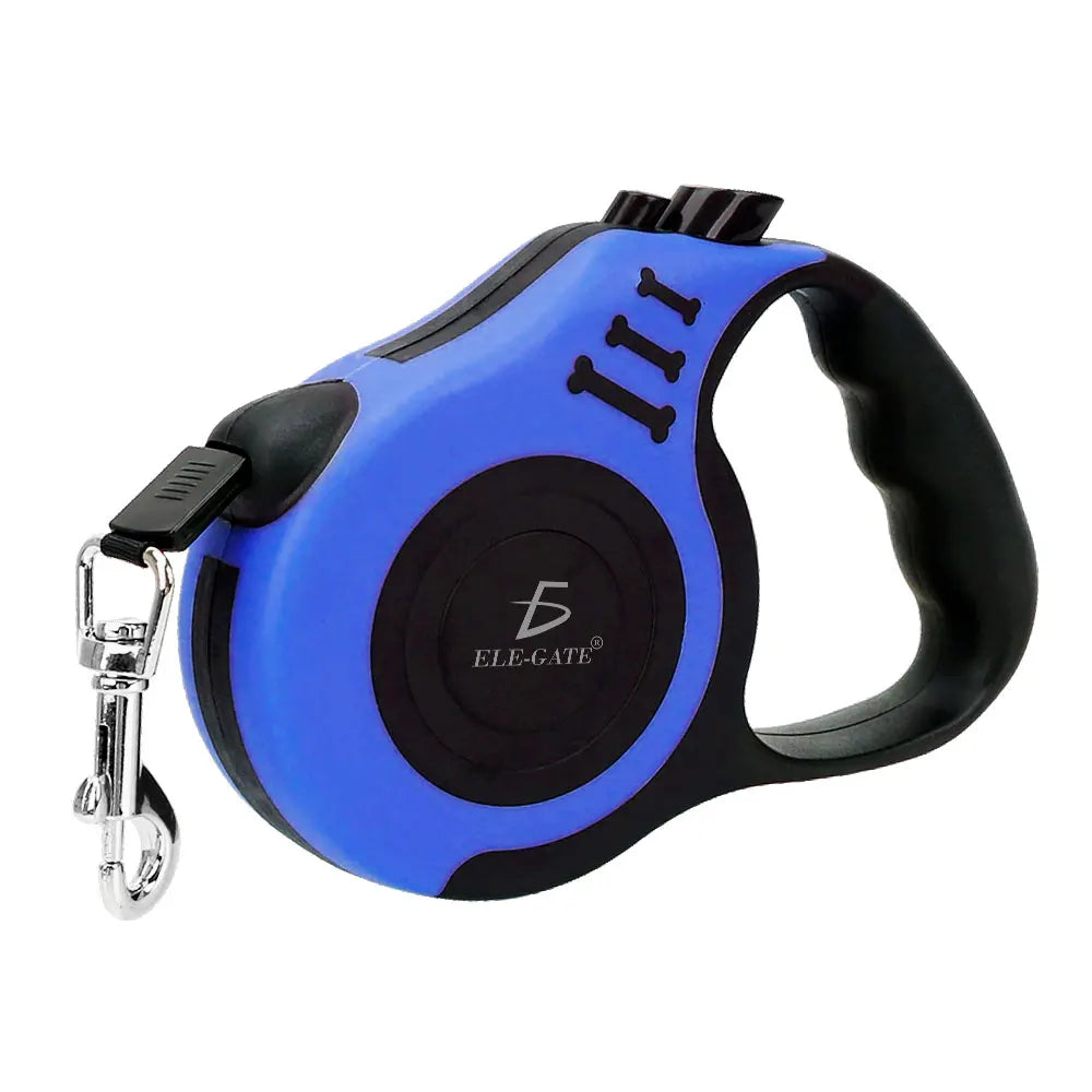 Medium 3mts Retractable Dog Harness with Quick Release Feature Personalized Plastic Leash Solid & Printed Pattern Free Sample