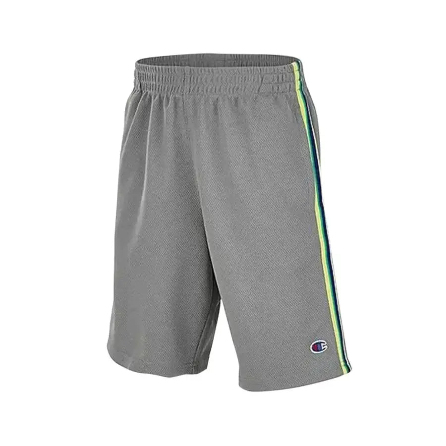 Champion Tri-Color Mesh Athletic Boys Active Shorts Model MSS-8507CBCONCRETE Color Grey/Yellow 100% Authentic