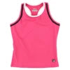 Fila Girls Binding Racerback Tank Pink M, Color: Pink/White/Black  100% Authentic