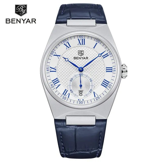 BENYAR 5199 New Mens Quartz Watches Top Brand Luxury Business Watch for Men Fashion Sports Waterproof Leather Relogio Masculino