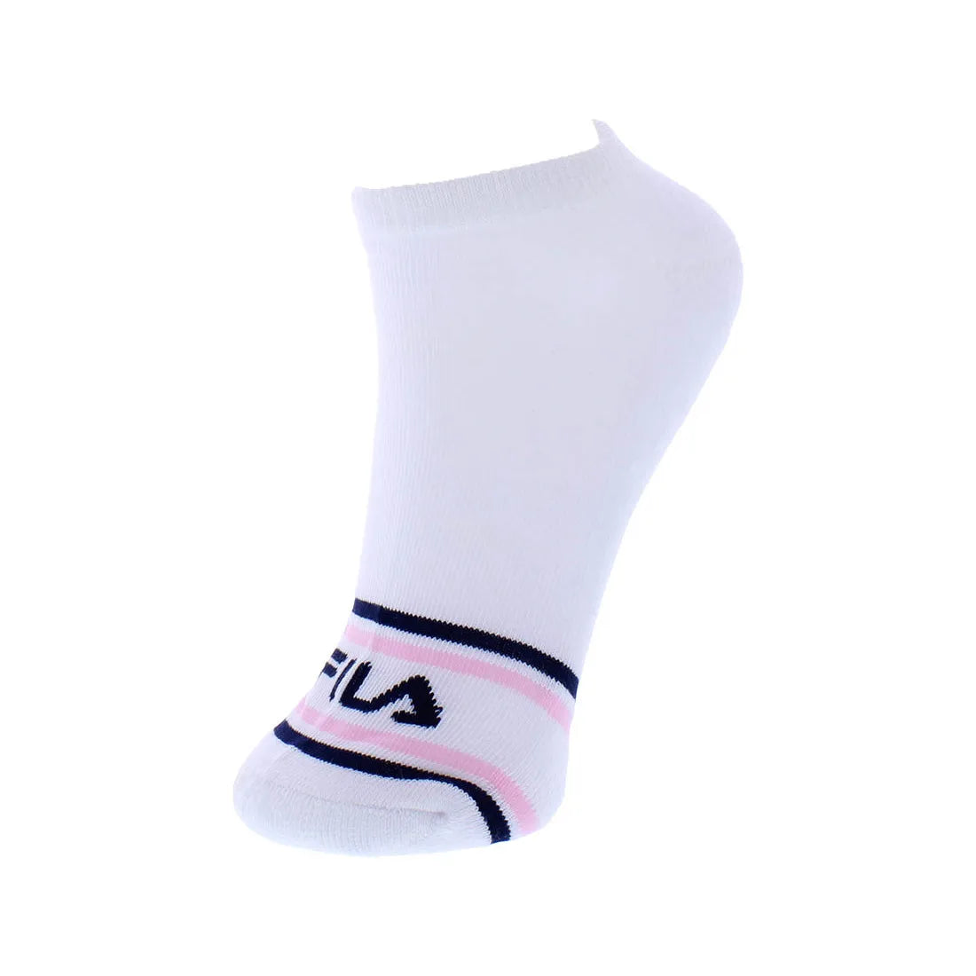 Fila 6 Pack Half Cushion No Show Unisex Socks Color: White/Multi-Colored  100% Authentic