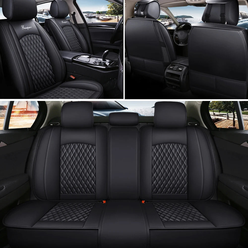 Black Car Seat Covers 5-Seats Protection Cushion Ct0008 Universal Seat Cover