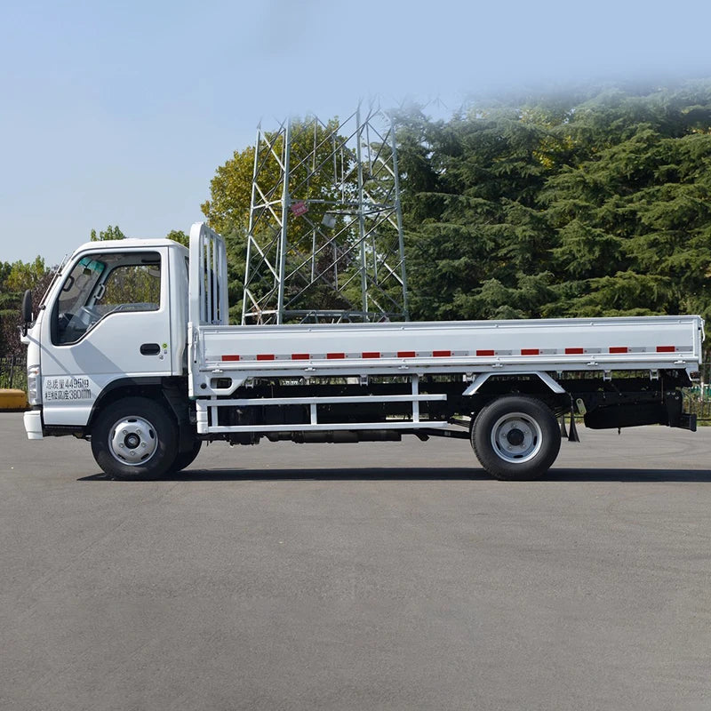 ISUZU ELF NKR 100P 4x2 Drive Flatbed Truck with Sides Euro 6 4K diesel Engine Left Steering Light Drop Side Truck