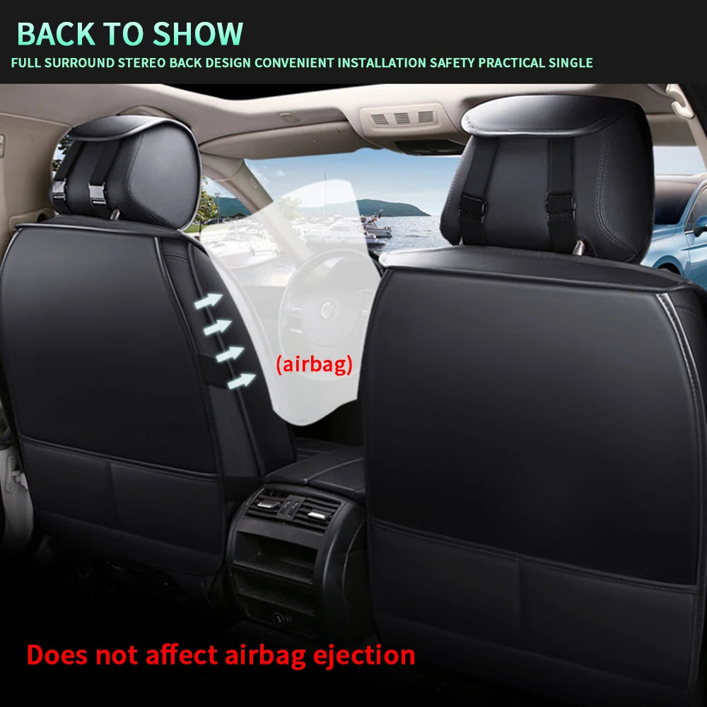 Black Green Car Seat Covers  5-Seats Protection Cushion Ct0008  Universal Seat Cover