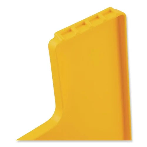 Boardwalk Plastic 10 In. X 2 In. X 26 In. 2-Sided Traffic Sign Yellow Wet Floor Caution for Site Safety
