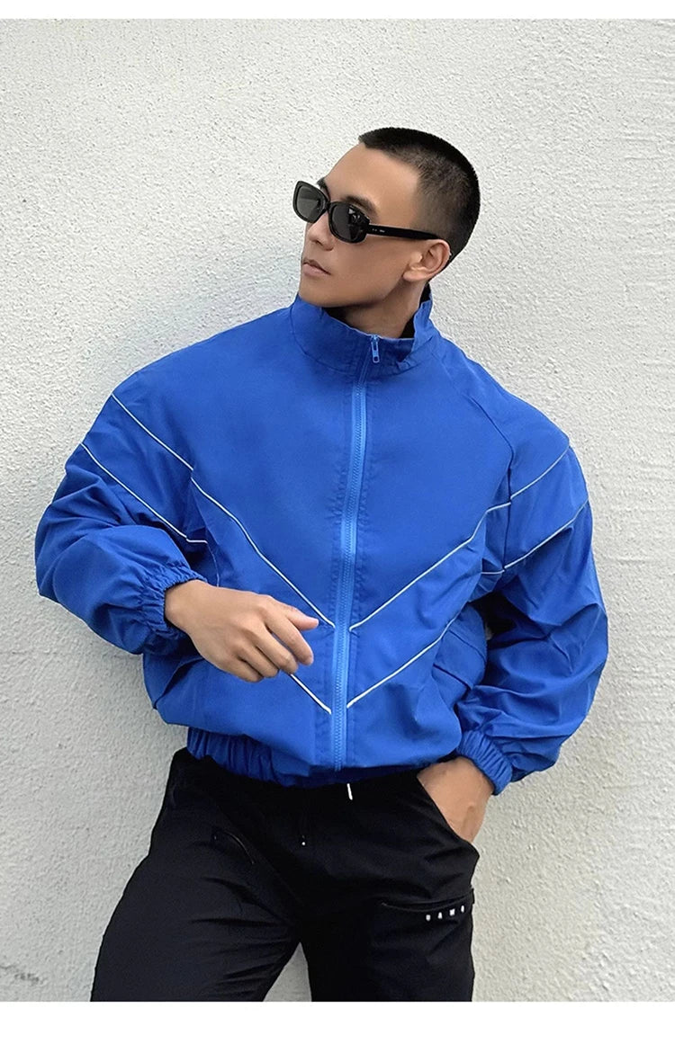 Spring Autumn Reflect Functional Man Jacket Men Black Windbreaker Coats Outdoor Windproof Waterproof Night Riding Zipper Jackets