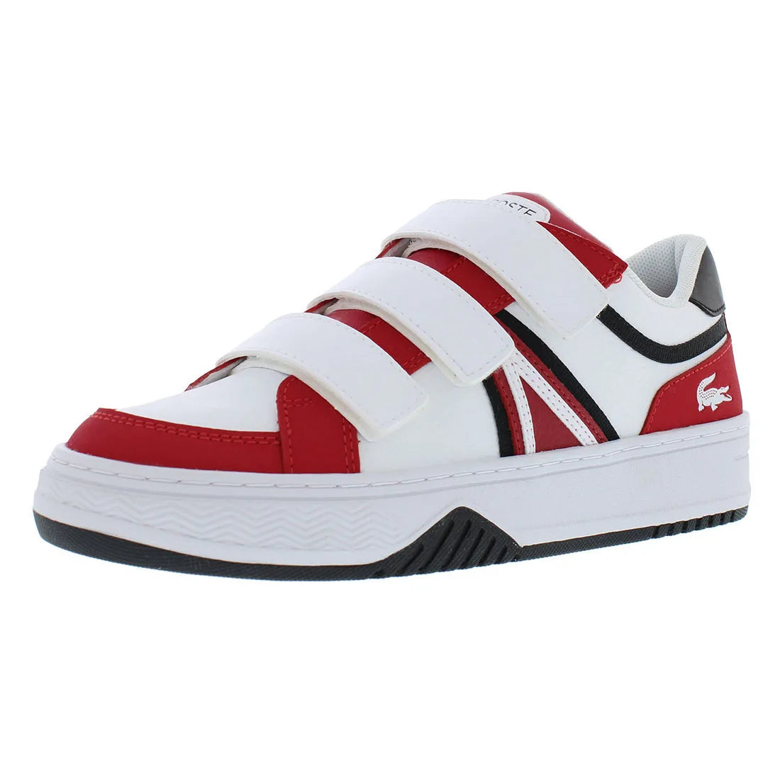 Lacoste L001 223 1 SUJ GS Boys Shoes Color: Red/White  100% Authentic
