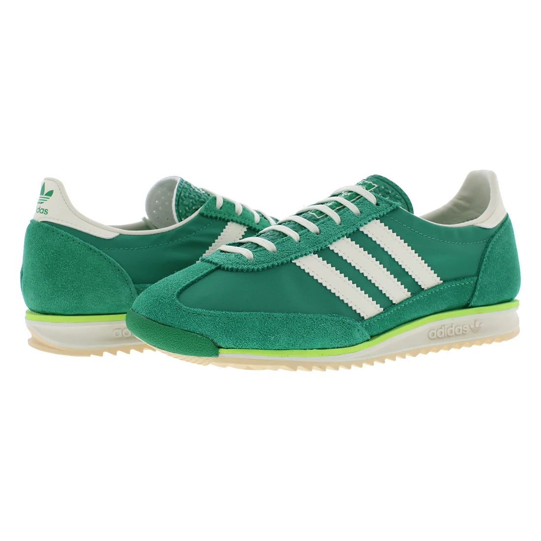 For SL 72 Originals JQ7397 Women's Casual Shoes Green/Cream with Lightweight Cushioned Illuminated Features Walking