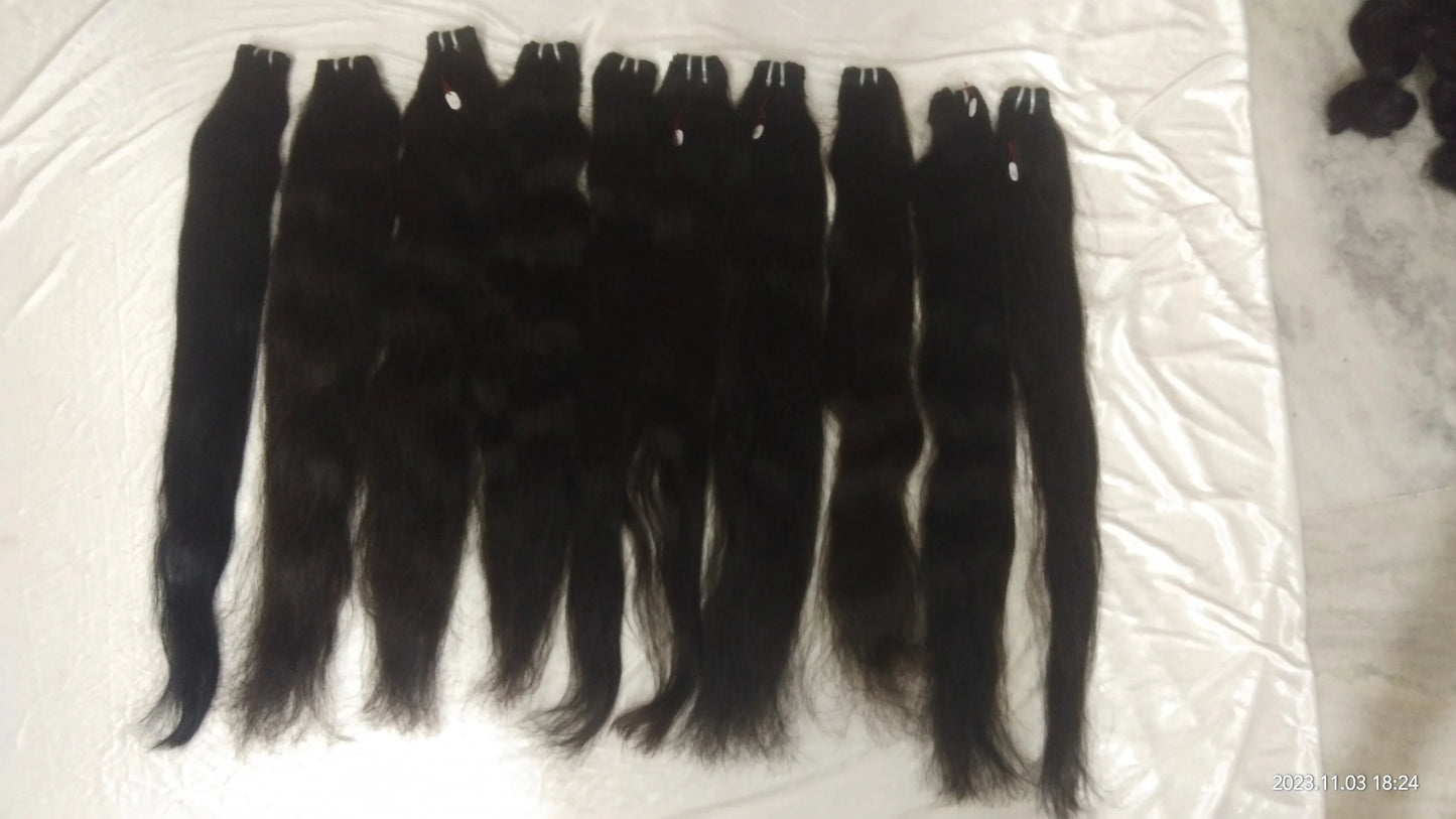 100% Virgin Indian Bulk Human Hair Pure Remy with Loose Deep and Natural Wave Styles Natural Color