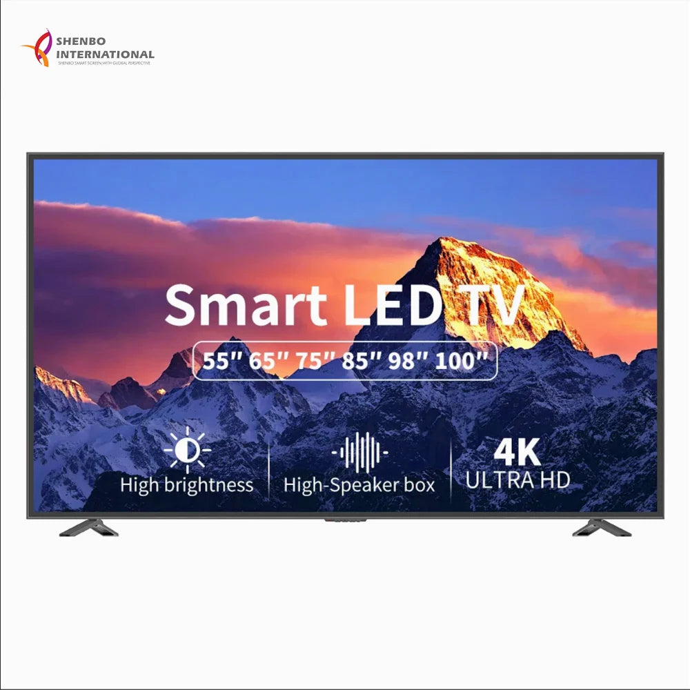 32/50 Inch Smart TV 4K Ultra HD LED  TVs Televisions LED  Inch Flat Display Screen Stand Supports Flash Drive, Ideal for Indoor
