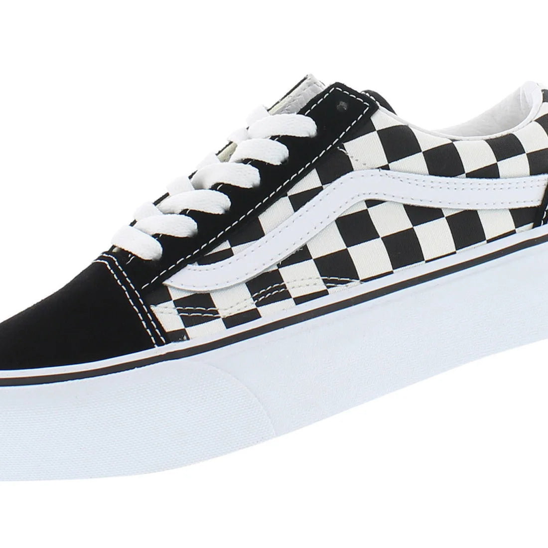For Old Skool Skateboarding Shoes Checkerboard Black True White Canvas Lace Toe All Seasons Authentic EVA Midsole Rubber