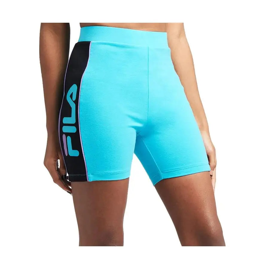 Fila Trina Women's Active Cycling Shorts Black/Teal Bike Shorts | 100% Authentic