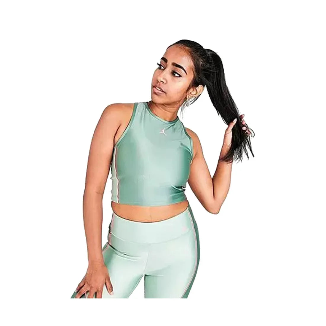 Jordan Jordan Crop Bra Womens Tank Tops Color: Olive/Pink  100% Authentic