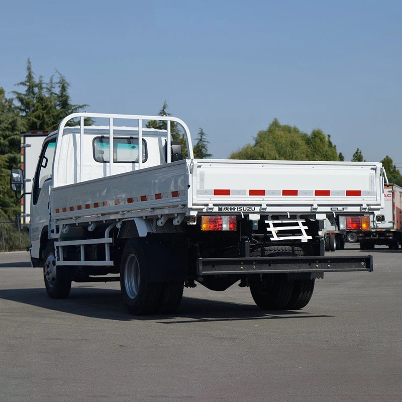 ISUZU ELF NKR 100P 4x2 Drive Flatbed Truck with Sides Euro 6 4K diesel Engine Left Steering Light Drop Side Truck