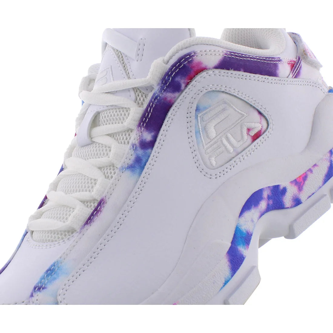 Fila Grant Hill 2 Low Tie Dye Mens Shoes Color: White/Purple  100% Authentic