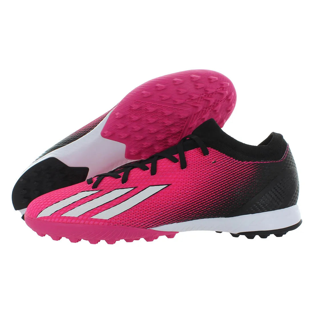 For Men's X Speedportal.3 Turf Football Boots Comfortable Sport Style Team Shock Pink 2/Zero Metallic/Core Black Made China