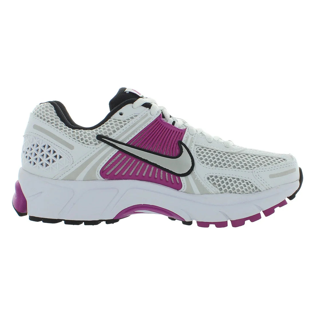 For Air Zoom Vomero 5 Womens White Metallic Platinum Pure Platinum Hot Fuchsia Shoes | 100% Authentic