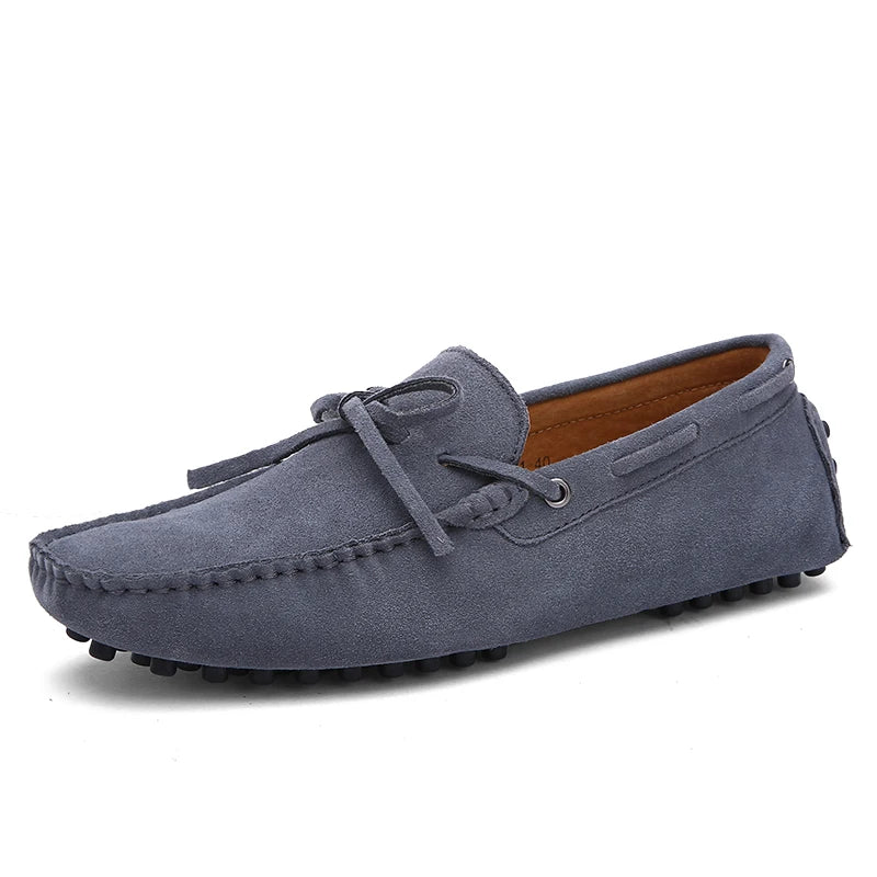 Factory Supply Accept OEM Service Hand Made 4 Seasons Large Size Genuine Leather Upper Anti Slip Men Leather Loafers Shoes