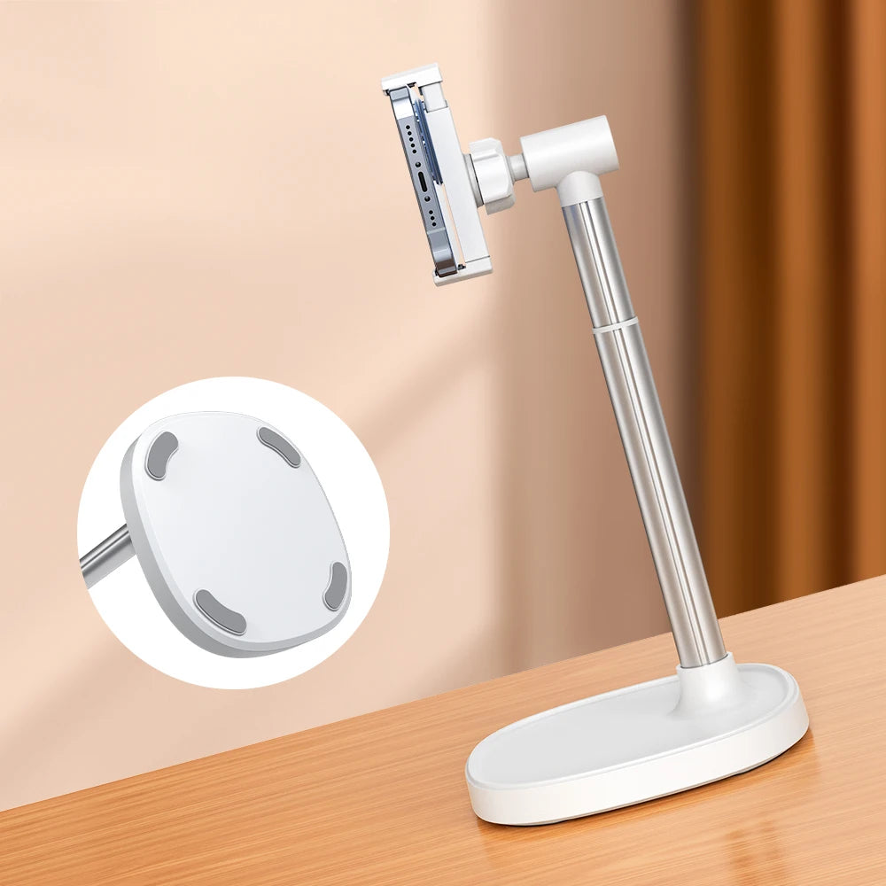 OULAIKE X66 Cell Phone Stand Mount for Desk Adjustable Height Angle Phone Holder 360 Degree Rotating Desktop Phone Stand